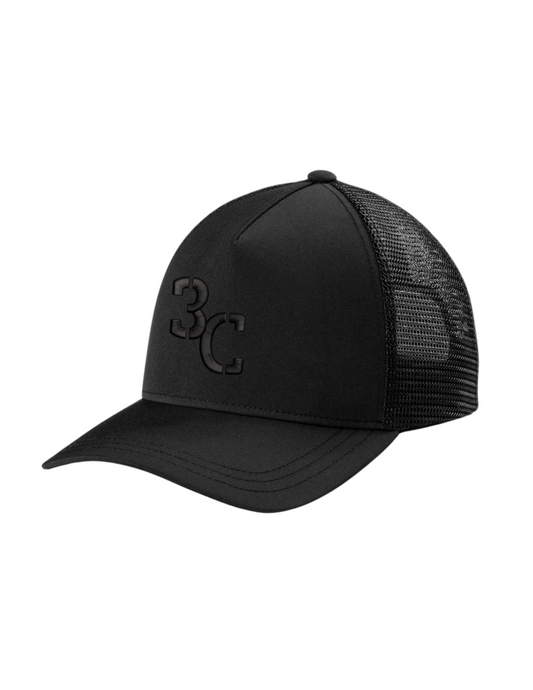 3C Black on Black Fusion Trucker Cap