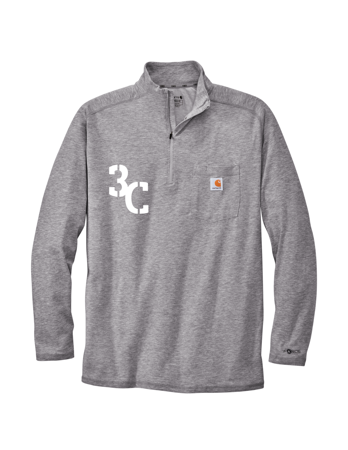 3C Carhartt Force® 1/4-Zip Long Sleeve T-Shirt